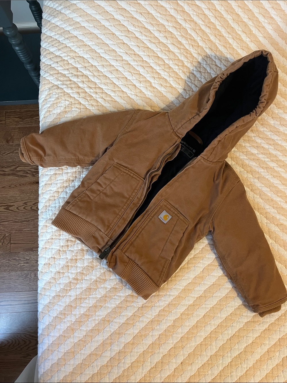 Carhartt Brown Hooded Insulated Puffer Jacket